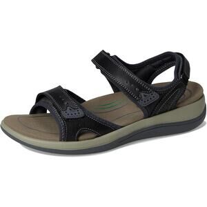 Orthofeet Womens Malibu Sandals US 8 M EU 38.5 Black Comfort NIB